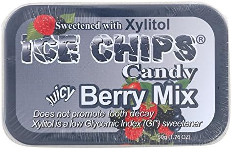 Ice Chips Candy Berry Mix Candy - Xylitol - Case of 6 - 1.76 oz.