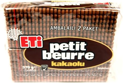 Eti Petit BeturreTea Biscuits with Cocoa 370g (2 X 185g)