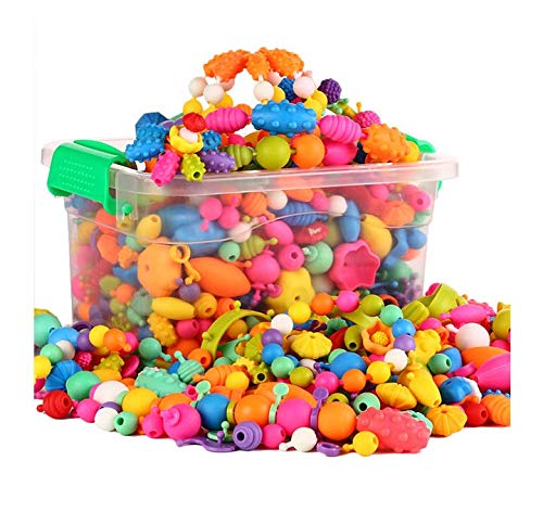 Kids Snap Beads Set - Creative DIY Jewelry Making Kit for Girls Necklace and Bracelet Art Crafts Gifts Toys - 500 Pcs