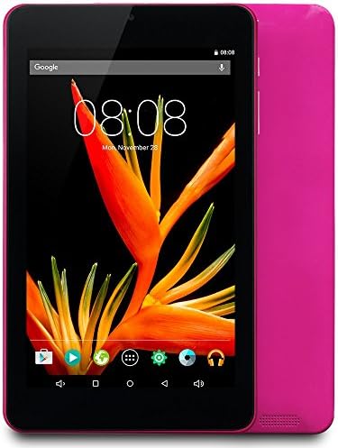 Alldaymall Tablet with 64 bits Quad Core CPU, 7'' HD 1920x1200 IPS Display, Android 5.1 Lollipop, 1GB RAM 16GB Flash, Wi-Fi, Bluetooth, Dual Camera - Purple