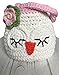 Sarah & Victoria Sweetheart Owl Mini Purse for Little Girls, Ivory & Pink Handbag, Pretty Pink Heart On Back, Soft Crochet