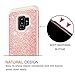 Samsung Galaxy S9 Glitter Case for Girls Women, LeYi Bling Cute Design [PC Silicone Leather] Dual Layer Heavy Duty Protective Phone Case for Galaxy S9 TP Rose Gold