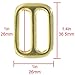 10 – Craft County 1 Inch Round Solid Brass Wide Mouth Metal Tri-Glide Slides
