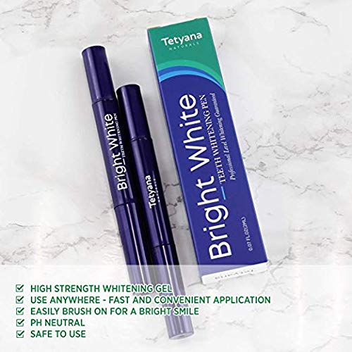 Teeth Whitening Pen (2 Pack), Safe 35% Carbamide Peroxide Gel, 20+ Uses, Effective, Painless, No Sensitivity, Travel-Friendly, Easy to Use, Beautiful White Smile, Natural Mint Flavor