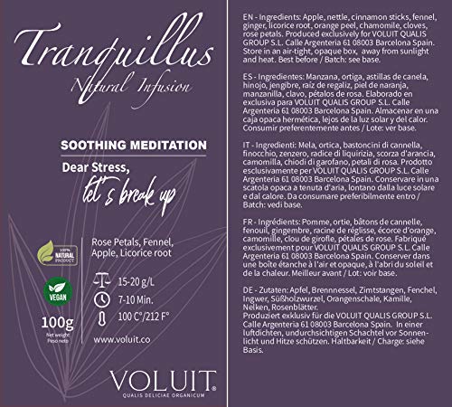 VOLUIT TRANQUILLUS - Premium Kräutertee, Kräutertee mit Brennnessel, Fenchel, Zimt, Ingwer und Süßholzwurzel 100gr… – Bild 7