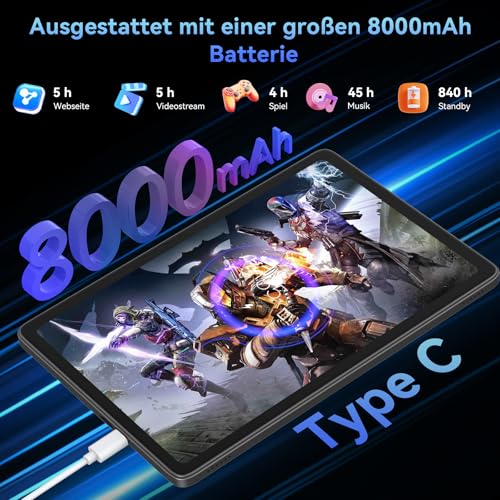 TABWEE Gemini AI 3.0 Tablet 11 Inch Android 16 with Pen and Keyboard, 24GB RAM + 128GB ROM (2TB TF), FHD IPS 120Hz Display, 8000mAh Battery, 13MP Camera, 5G WiFi/BT 5.0, PC Mode for Study & Work