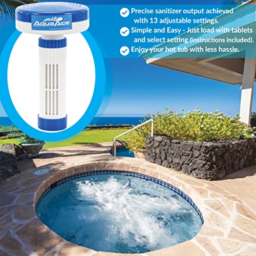 AquaAce Floating Spa Hot Tub Dispenser for 1 Inch Bromine or Chlorine