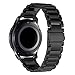 Samsung Gear S2 Classic R732 Bands, Quick Release Pins Threeeggs Stainless Steel Watch Band Strap Bands for Samsung Galaxy Gear S2 Classic SM-R732 Smart Watch (Black - 3B)