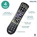 Philips Universal Remote Control for Samsung, Vizio, LG, Sony, Sharp, Roku, Apple TV, RCA, Panasonic, Smart TVs, Streaming Players, Blu-ray, DVD, Simple Setup, 4-Device, Black, SRP9243B/27thumb 3