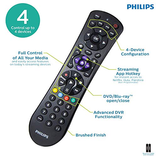 Philips Universal Remote Control for Samsung, Vizio, LG, Sony, Sharp