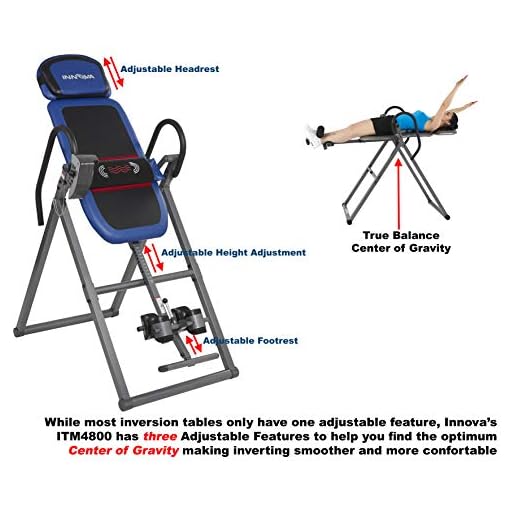 INNOVA HEALTH AND FITNESS ITM4800 Advanced Heat and Massage Inversion Table - Image 4