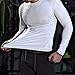 FITTOO Men's Compression Shirt Long Sleeve T-Shirt Dry Top White(M)