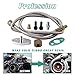 RYANSTAR Universal 1/8 NPT 4AN Stainless Steel Braided Uprated T3 Turbo Turbocharger Oil Feed Line Adapter Kit