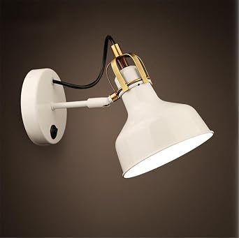 Atmko Wandlampe Wandleuchte Wandleuchte Sconce Weiss Einstellbarer