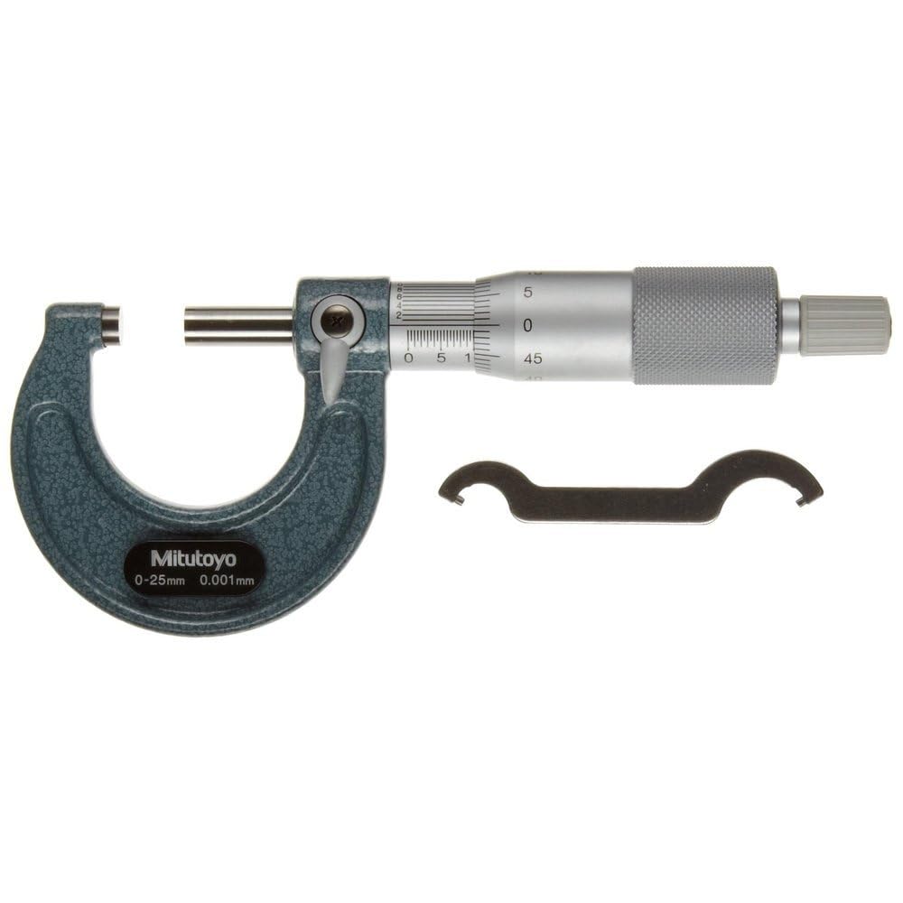 Mitutoyo MIT103-129 Micrometer with 0.001mm Graduation, 0mm-25mm Range