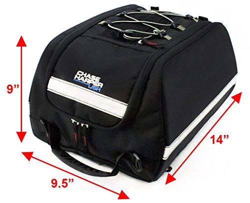 Chase Harper USA 4000 Aeropac Tail Trunk - Water-Resistant, Tear-Resistant, Industrial Grade Ballistic Nylon with Adjustable Bungee Mounting System for Universal Fit, 14"L x 9.5"W x 9"H - Thumbnail 2