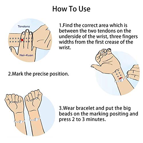 Anti Motion Sickness Bands, Nausea Wristband, Morning Sickness Nausea Relief, Adjustable Acupressure Bracelet for Sea… - Image 4