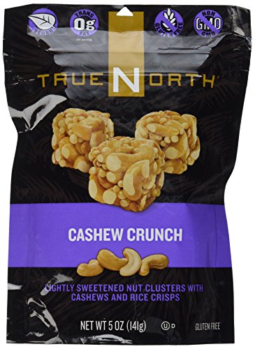 True North Cashew Crunch, Lightly Sweetened Nut Clusters with Cashews and Rice Crisps, 5 Oz (Pack of 3)