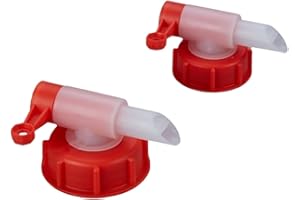 CashMuch Precision Pouring Tap Spout for DIN51 and DIN61 Canisters, 18.9mm Drip-Free Outlet Valve for 5L to 30L Containers, E