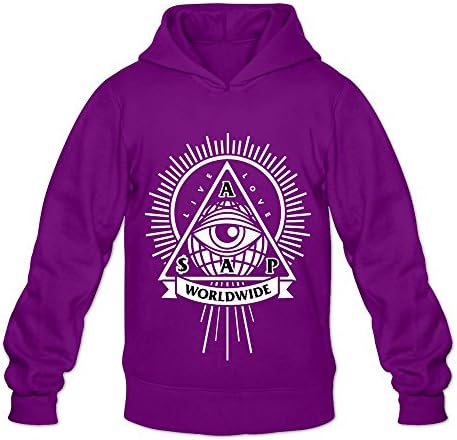 Men's AsAP Mob Rocky Logo Hoodies Size XXL Purple