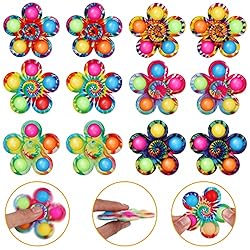 12 Pack Pop Fidget Spinners, Push Bubble Fidget