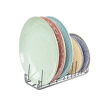 smarter better storage Collapsible Dish Drying Rack, Kitchen and Dining, Dish, Plate and Crockery Holder, Organizer, Pot Lid Holder - Powder Coated Stainless Steel