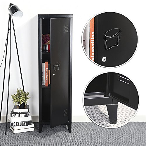 HouseinBox 3-in-1 Lockable Storage 3 Shelves Cabinet Home Office Filing Organier Kids Toy Gym Room Locker Keeper Legs Detachable