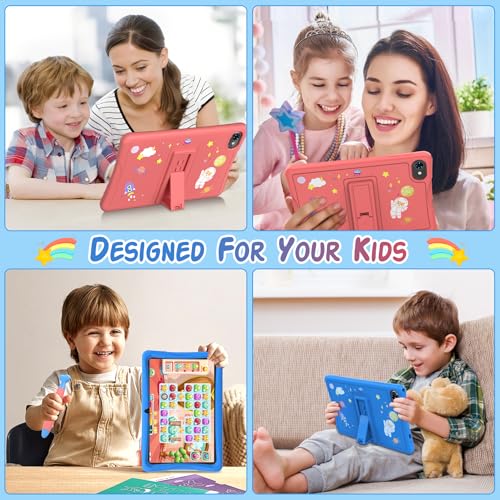 2026 Upgraded Kids Tablet 10 inch, Android 16 Tablets for Kids, Parental Control, Pre-Installed Kiddos Software & Kids Space, Includes Case & Stylus Pen, 12GB RAM 64GB ROM, 2TB Expand, HD IPS Screen
