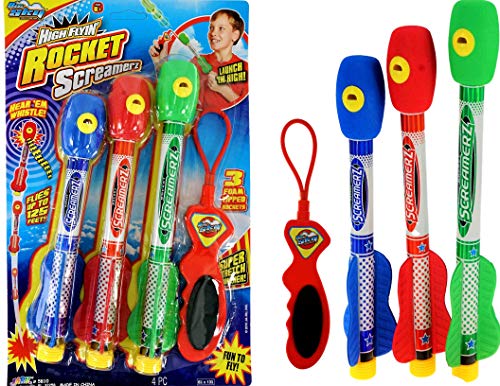 Jaru Inc Pkg0121 Sky Rocket Screamers, Blue, Red, Green