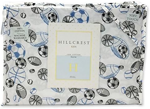 Hillcrest Kids Sketched Sport Sheet Set, Full Size