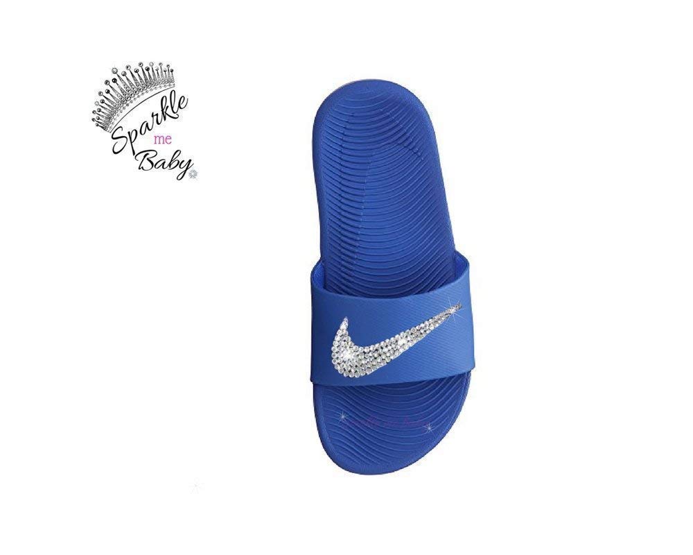 baby blue nike slides