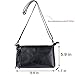 Lecxci Womens Small Leather Crossbody Bag, Zipper Clutch Phone Wallet Purse with [6 Card Slots] for Women (Black)