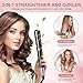 【2020 Updated】Hair Straightener Curling Iron 2 in 1, Flat Iron Curls with Adjustable Temp, Tourmaline Ceramic Beauty Hair with New Motor for Best Hair Straightener & Curler, for All Hair Typesthumb 1