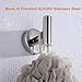 Polished Chrome Towel Coat Hooks SUS304 Stainless Steel Bathroom Clothes Garage Hotel Cabinet Closet Sponges Robe Hook Wall Mounted Round Kitchen Heavy Duty Bath Door Hanger 2 Pack