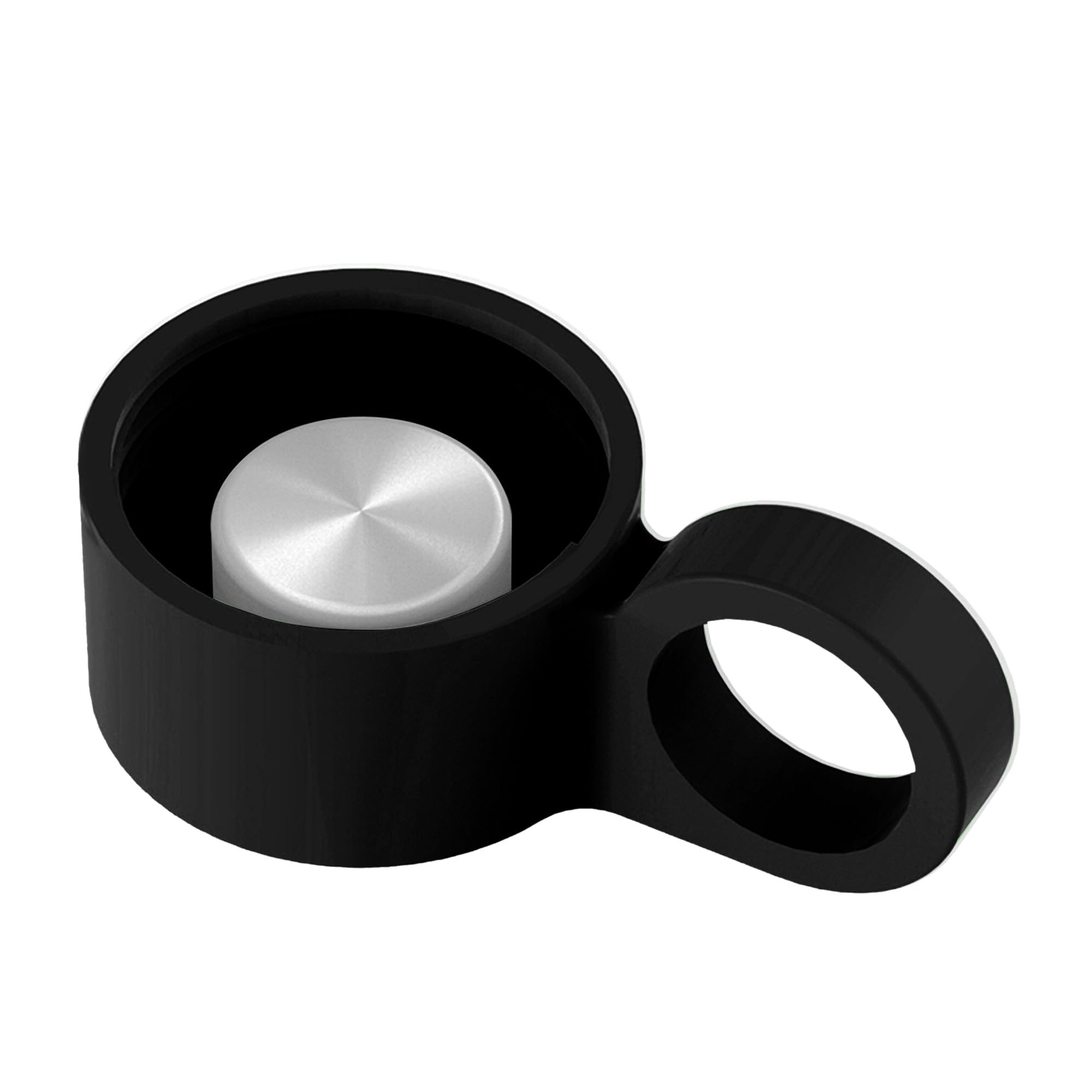 purifyou Replacement Cap for 22 / 32 oz Premium Glass Water Bottle with Silicone Sleeve (Jet Black)