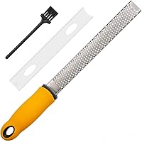 Lemon Zester, Cheese Grater, Parmesan Cheese, Ginger, Chocolate, With Razor-Sharp Stainless Steel Blade, Protective Cover and
