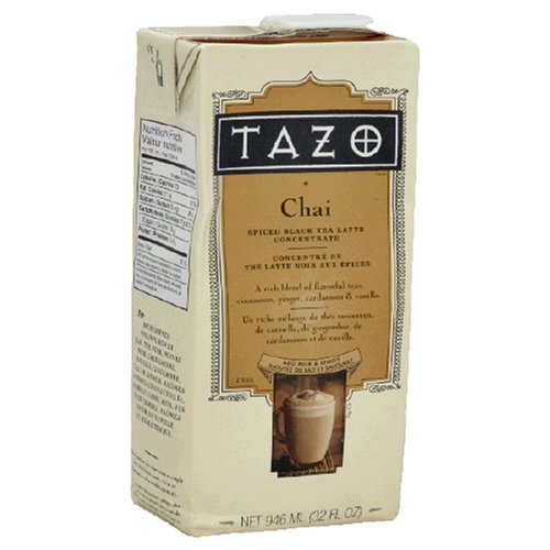 Tazo Chai, Spiced Black Tea Latte Concentrate, 32Ounce Containers