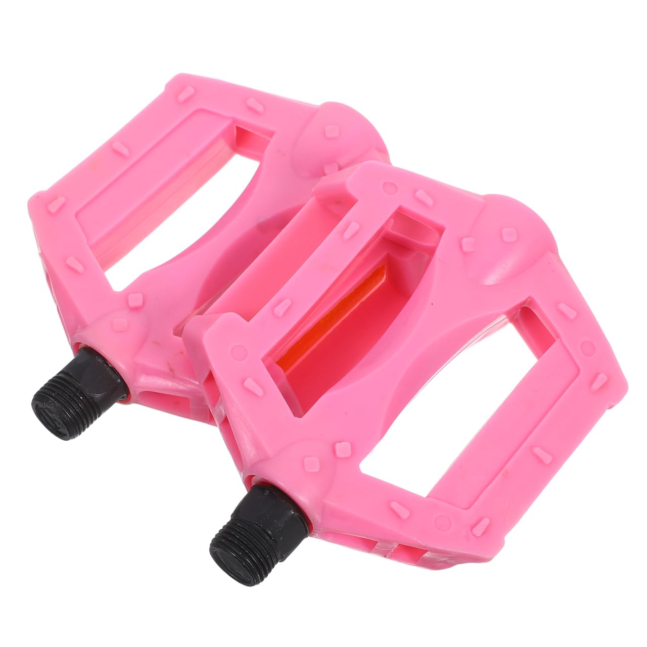 View 1 of Abaodam 1pair Boy Girl Bike Pedals Plastic Replacement Pedals with Anti-Slip Design for Mountain Boy Girl's Bikes Pink Color Easy Installation Stable Support