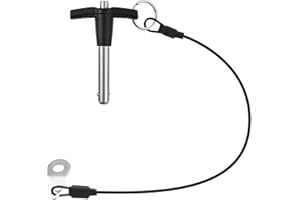 VXCICC T Handle Quick Release Pin 5/16 Inch Diameter,304 Stainless Steel Ball Locking Pin with Push Button Lanyard Usable Length 1.18"(8mm x 30mm)