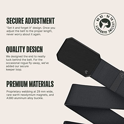 Groove Life Groove Belt Gun Metal/Stone Men's Stretch Nylon Belt with