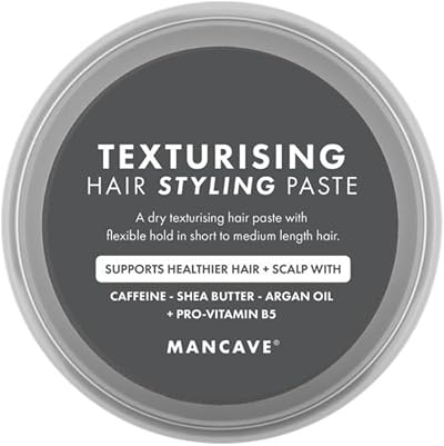 ManCave Texturising Hair Paste 75ml Men Natural Look Definition Flexible Hold