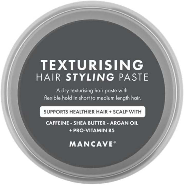 ManCave Texturising Hair Paste 75ml Men Natural Look Definition Flexible Hold