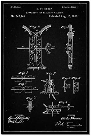 Electric Welding Machine 1886 Patent Poster