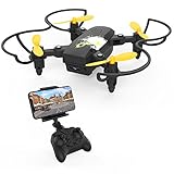 Mini Drone with Camera, Becrot Foldable Drone with HD Live Video for Kids Beginners 2.4G 6 Axis FPV Quadcopter with Headless Mode, Altitude Hold & One Key Take Off and 3D Flip