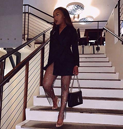 rhinestone fishnet pants