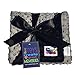 Reversible Unisex Children's Soft Baby Blanket Minky Dot (Black/Grey)