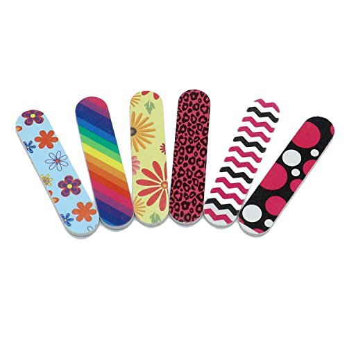 HUELE 24PCS Colorful Mini Emery Board Nail Files