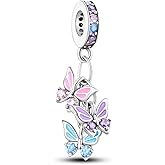 Parmuz Charms for Bracelets 925 Sterling Silver Butterfly summer travel Ocean Lucky charm beads Pendant Jewelry for Woman Mom