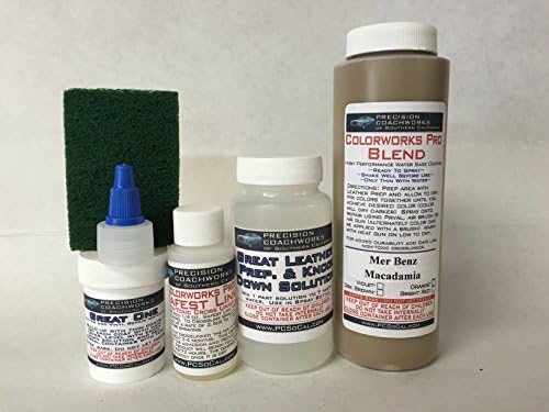 Colorworks Pro Leather/Vinyl Repair Kit for Auto/Truck Interiors - Mer Benz Auto Matched Colors (Macadamia)