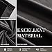Dreaming Casa Darkening Black Velvet Curtains for Living Room,Thermal Insulated Rod Pocket/Back Tab Window Curtain for Bedroom(2 Panels,52